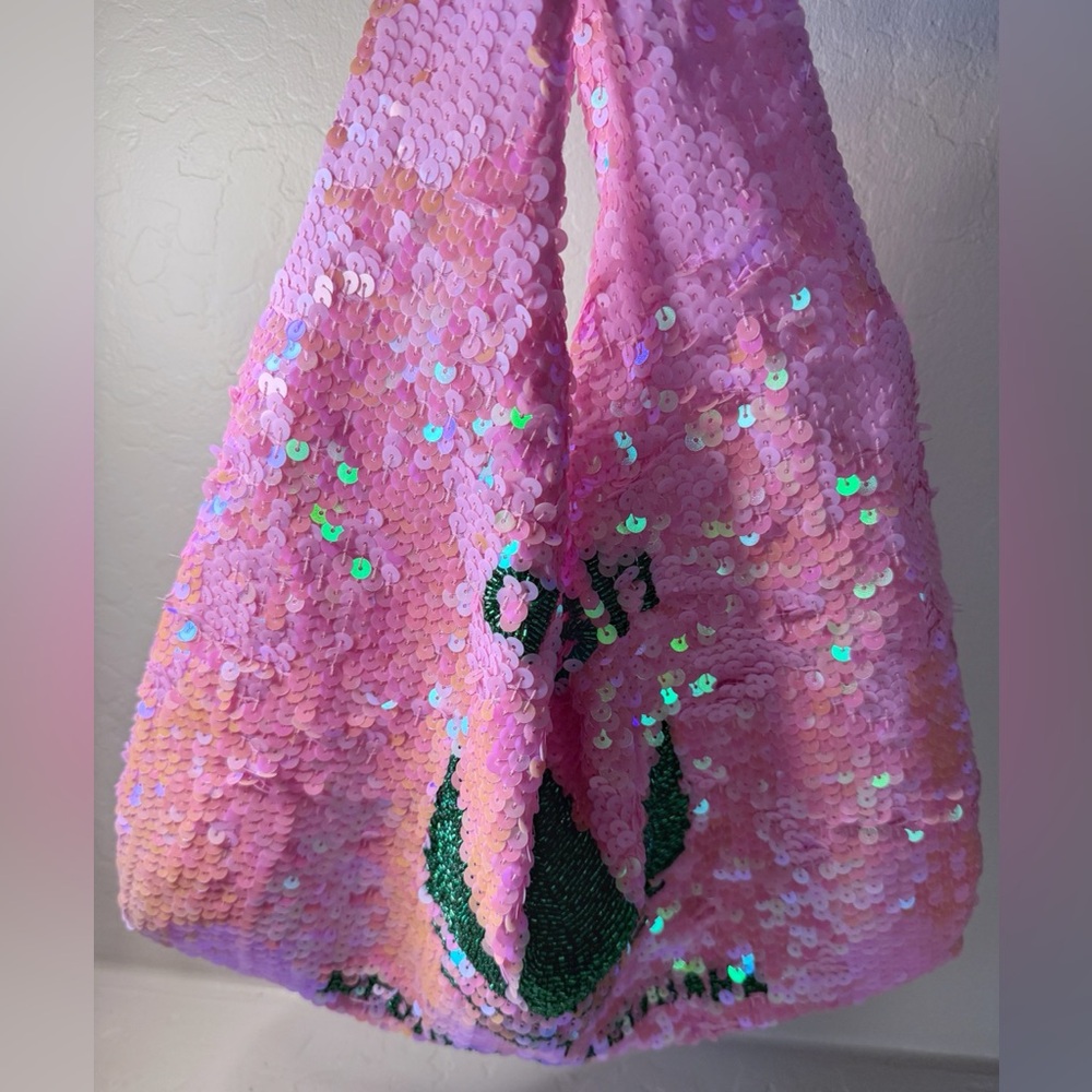 NWT Hause of Mua Mua Sequin Pink Bag Tote “Adidash” Very Rare - Picture 16 of 16